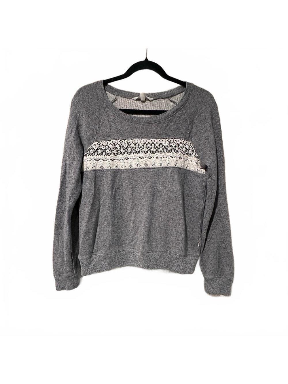 Victoria's Secret Gray Sweater with Lace Detail